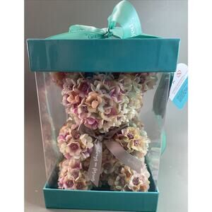 Overjoyed Boutique Artificial Silk Flower Pastel Multicolor Bear Boxed